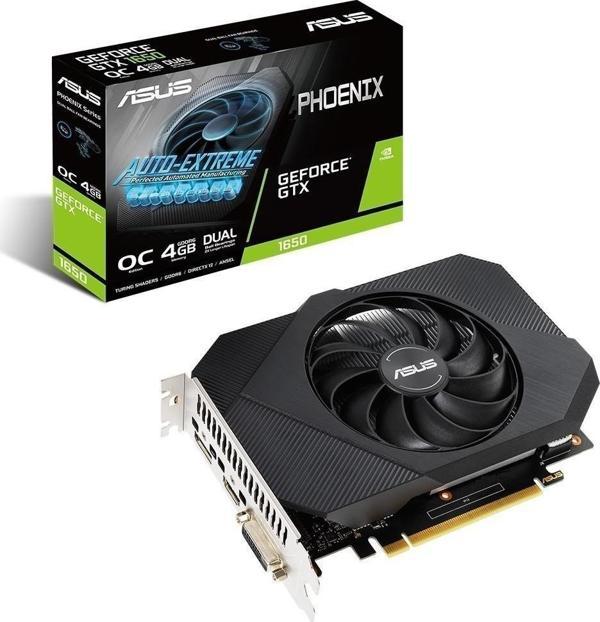 ASUS PH-GTX1650-O4GD6-P 4GB Nvidia GTX1650 GDDR6 128bit HDMI DVI/DP 16x Ekran Kartı - Image 1