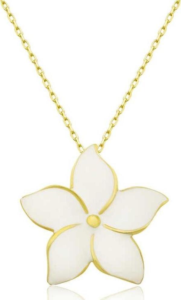 925 Ayar Gümüş Yasemin Çiçeği Kadın Gümüş Kolye - Image 1