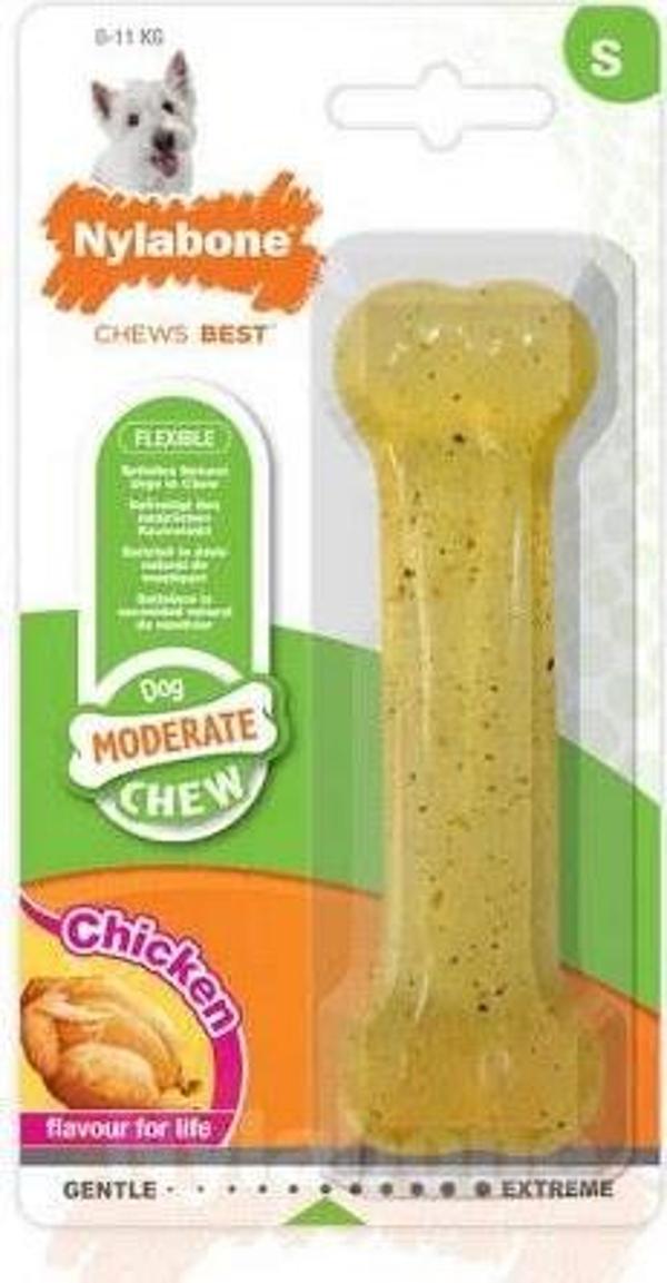 Nylabone Tavuk Aromalı Köpek Çiğneme Kemiği S - Image 1