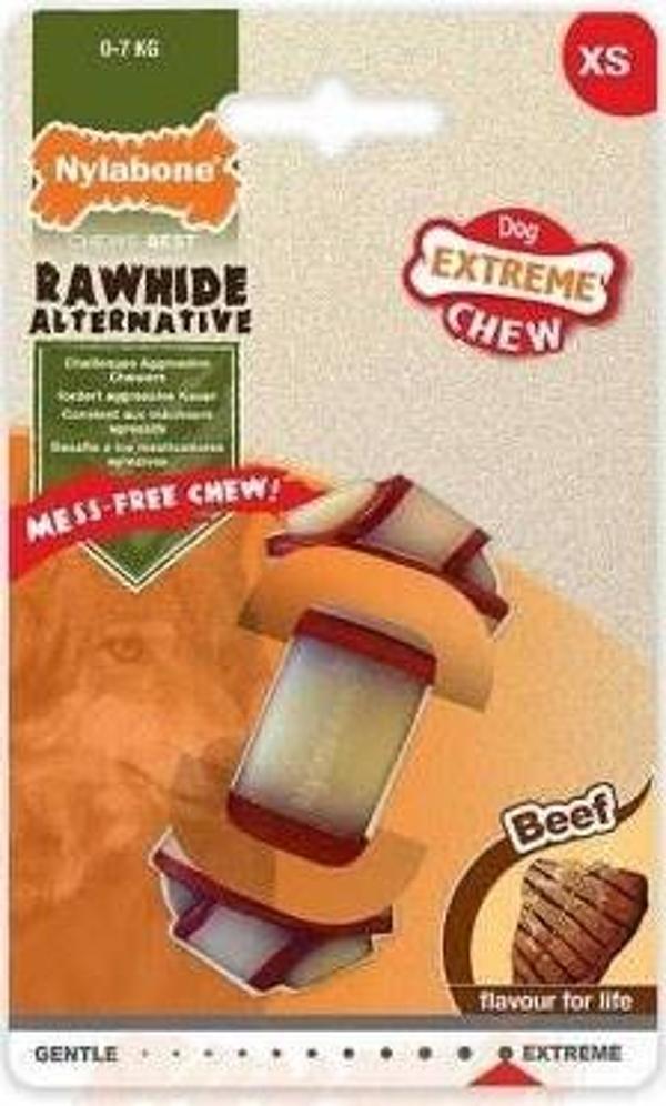 Nylabone Biftek Aromalı Köpek Çiğneme Kemiği XS - Image 1