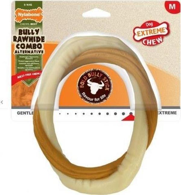 Nylabone Biftek Aromalı Köpek Çiğneme Halkası M - Image 1