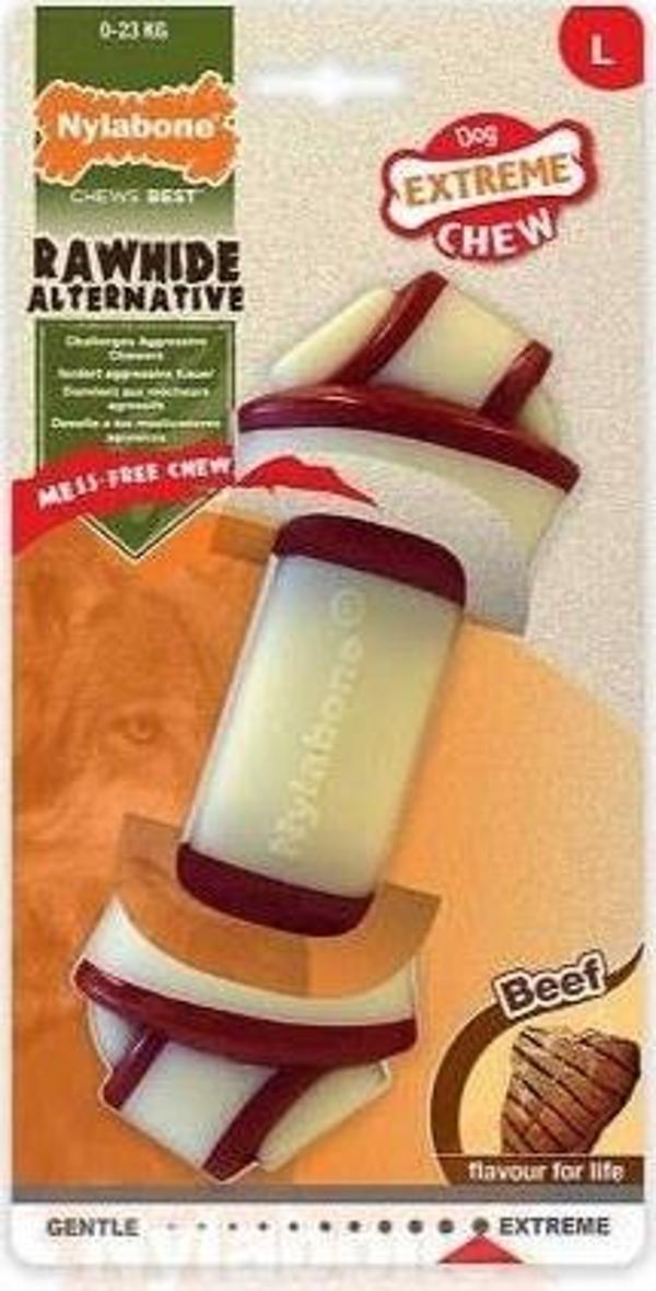 Nylabone Biftek Aromalı Köpek Çiğneme Kemiği L - Image 1
