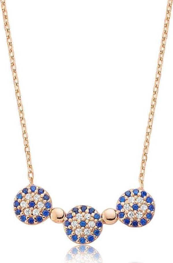 925 Ayar Gümüş Nazarlı Kadın Gümüş Kolye - Image 1