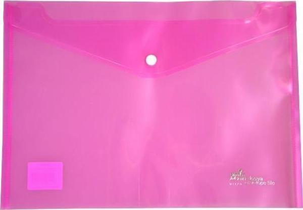 Umix Çıtçıtlı Şeffaf Zarf Dosya Pembe U1120P-PE 12 Adet - Image 1