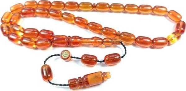 Hayyani Usta Işi Imzalı Mühürlü Rengin Zirvesi Zar Kehribar Sertifikalı No;2235 - Image 1