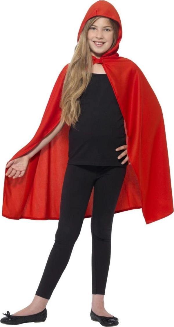 Parti Cadılar Bayramı Halloween Kapişonlu Kırmızı Pelerin 90 cm - Image 1
