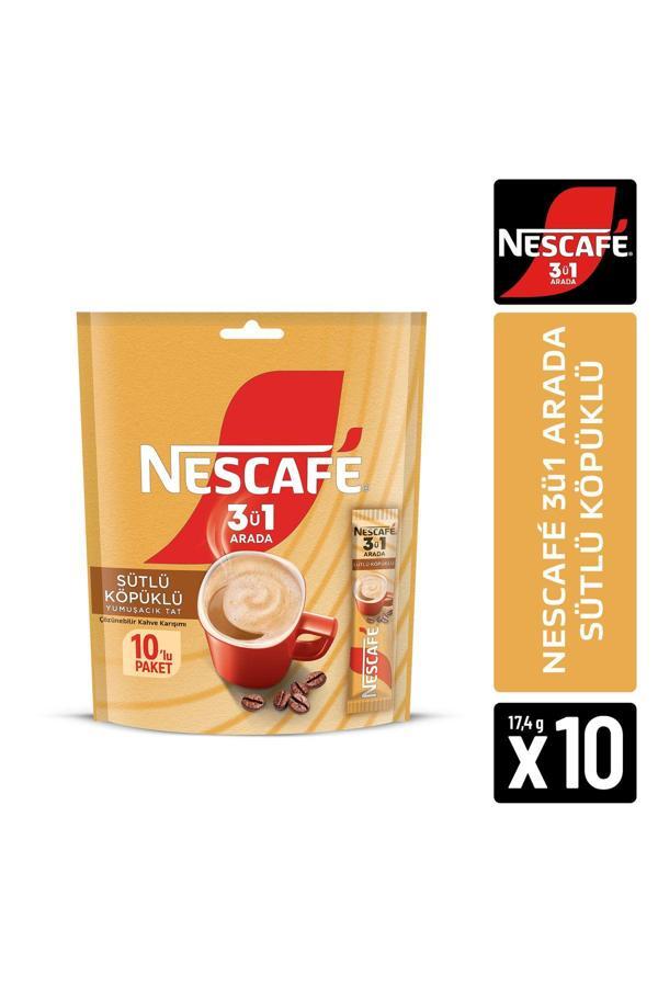 Nescafe 3-ü1 Arada Sütlü Köpüklü MP 10-lu 174 GR - Image 1