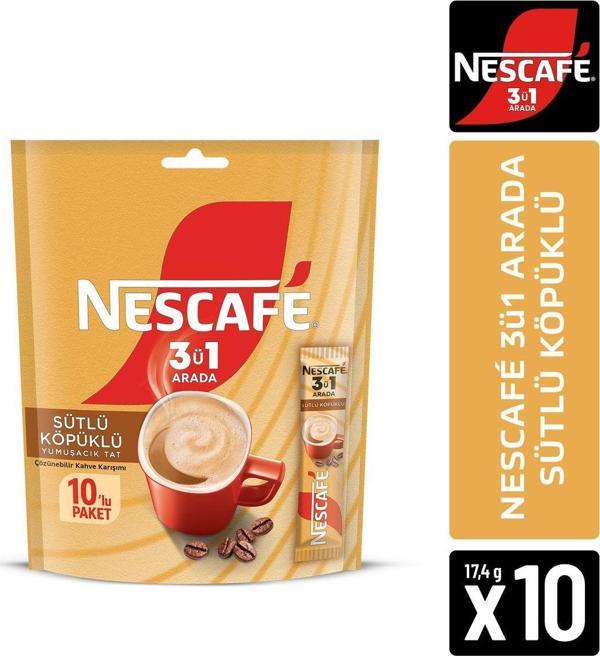 Nescafe 3-ü1 Arada Sütlü Köpüklü MP 10-lu 174 GR - Image 1