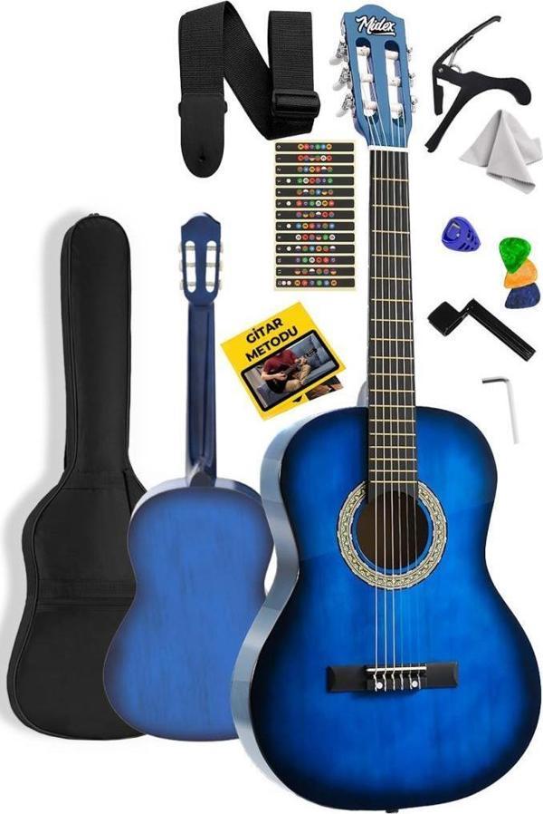 Midex CG-270BL Klasik Gitar 4/4 Yetişkin Boy Sap Ayarlı Full Set - Image 1