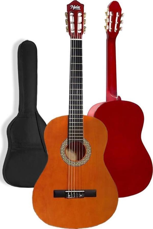 Midex CG-270M Doğal Renk Klasik Gitar 4/4 Yetişkin Boy Sap Ayarlı Full Set - Image 1