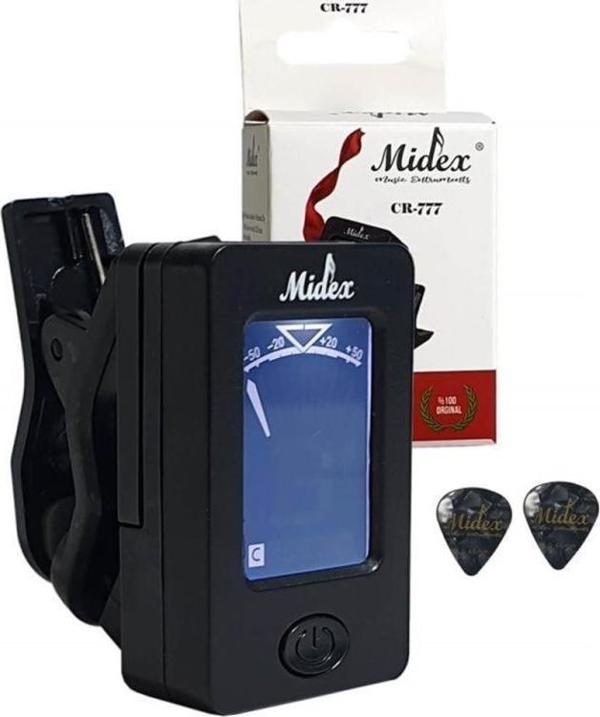 Midex CR-777 Akort Cihazı Aleti Tuner (Tüm Enstrümanlara Uygun) + Pena Hediye - Image 1