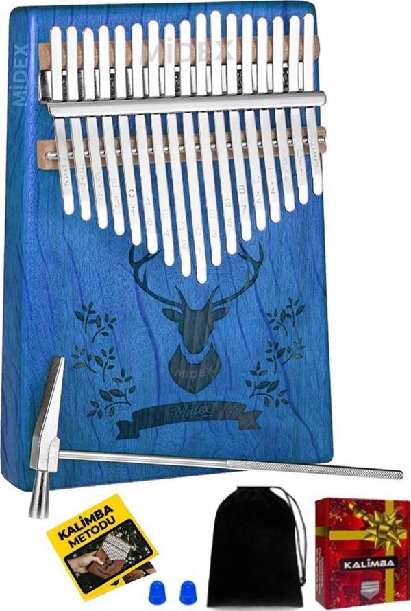 Midex KLX-454G Hakiki Ağaç Geyik Desenli Kalimba 17 Tuşlu - Image 1