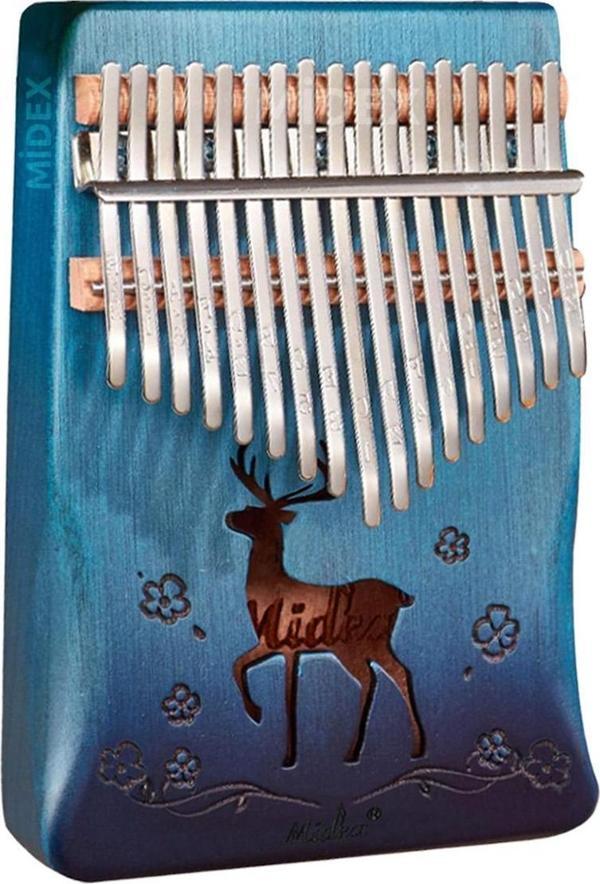Midex KLX-510 Hakiki Ağaç Geyik Desenli Kalimba 17 Tuşlu - Image 1