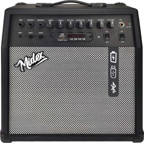Midex MGA-50USB-BT Elektro Gitar Amfisi 50 Watt USB Bluetooth Şarjlı 4 girişli - Image 1
