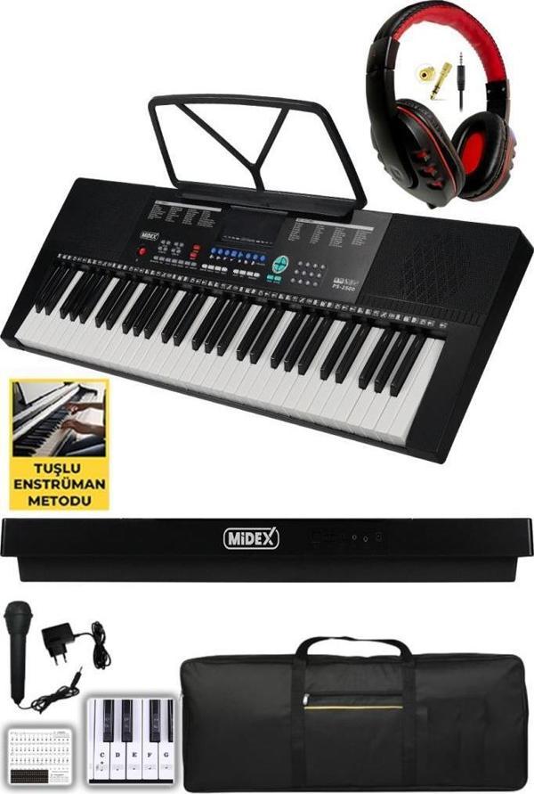 Midex PS-2500K LED Ekran 61 Tuşlu Org Klavye (Çanta Kulaklık Adaptör Notalık Metod) - Image 1