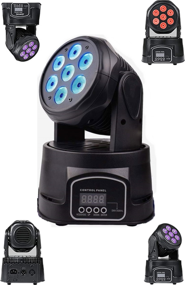 Quenlite Wash-107 DMX Moving Head Robot Sahne Işık Sistemi 7x10W RGBW - Image 1