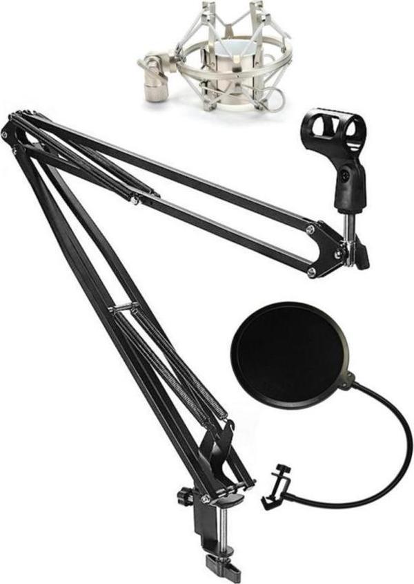 Lastvoice NB40 Mikrofon Standı + Pop Filter + Shock Mount (50x50 Büyük Boy) - Image 1