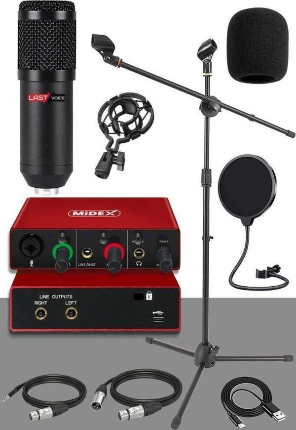 Midex GLX Paket-1 Ekonomik Home Stüdyo Ekipmanları Kayıt Seti - Image 1