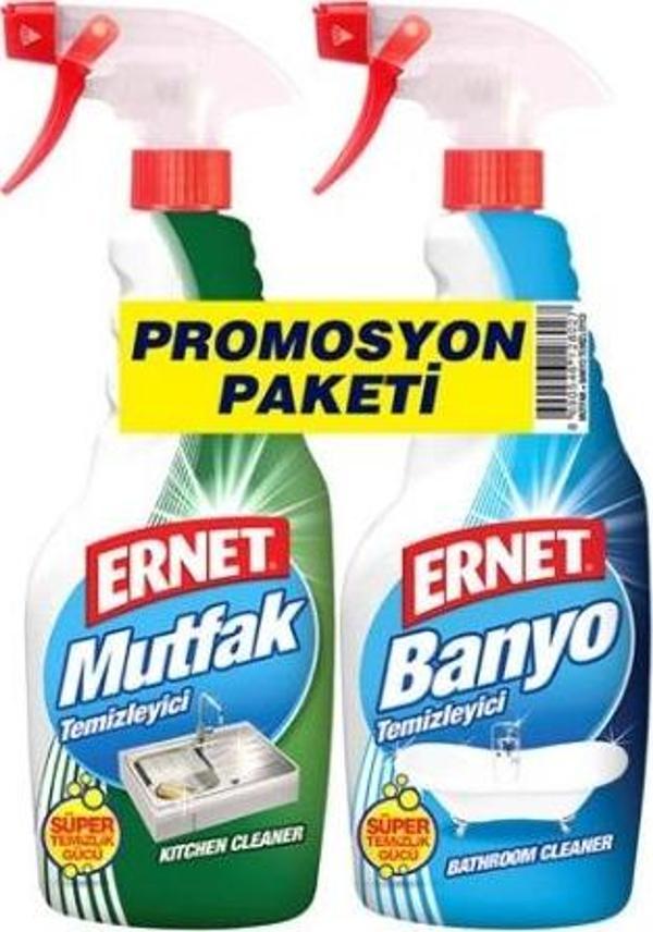 Ernet 2x750 Ml.Mutfak & Banyo Temizleyici Sprey - Image 1