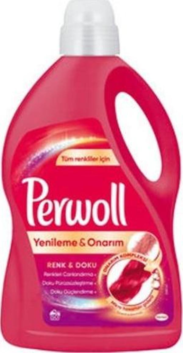 Perwoll Sıvı Çamaşır Deterjanı 2,97 Lt. Yenileme & Onarım Renkli 50W - Image 1