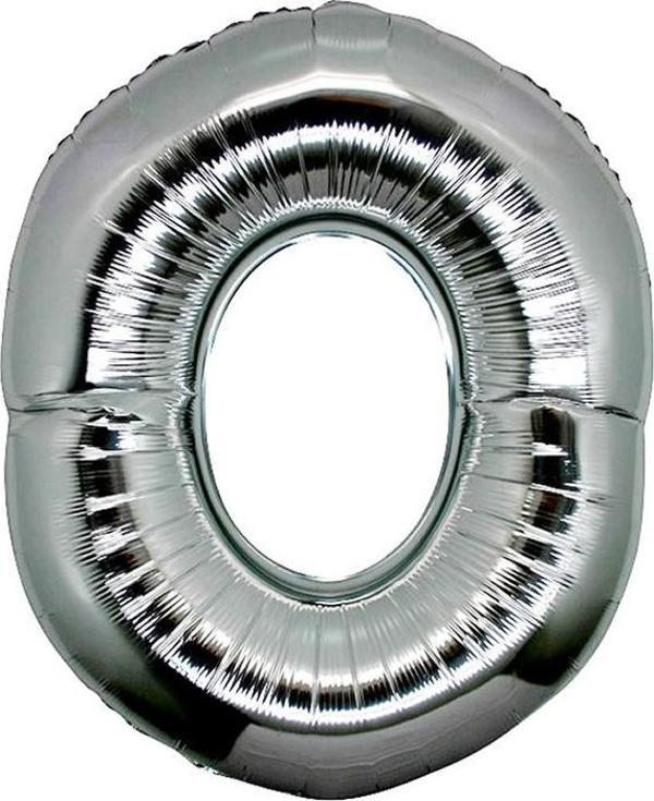Parti Aksesuar O Harf Folyo Balon Gümüş Renk  40 inç - Image 1