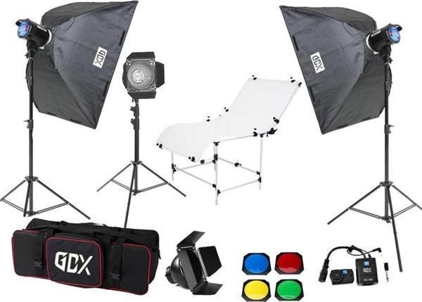 Gdx BM400 3'lü Paraflaş Set + Çekim Masası 60x130cm - Image 1