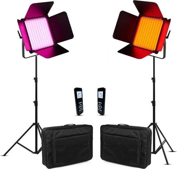 Gdx CF-1500R Rgb 2'li Rgb Led Video Işık Seti - Image 1
