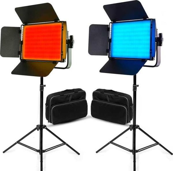Gdx CF-LED 600RGB 2'li Sürekli Panel Led Işık Seti - Image 1
