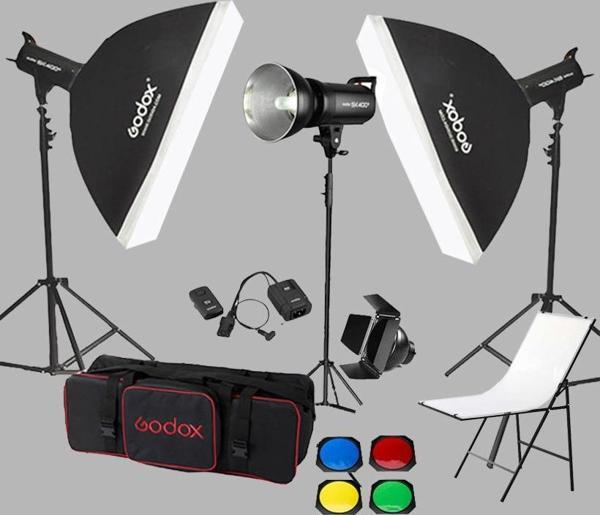 Godox SK400 3'lü Paraflaş Set + Çekim Masası 60x100cm - Image 1