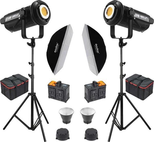 GDX LV-700C-II 2'li Full Set (70x100 Softbox + 260 cm Kalın Işık Ayağı) - Image 1