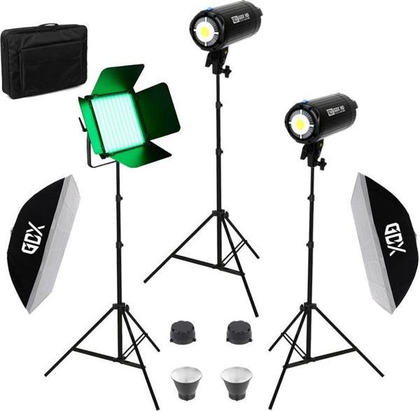 GDX Panel RGB'li Led Video Işık Seti - HD100 - Image 1