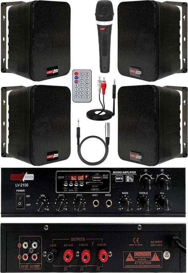 Lastvoice Black Soft Paket-3 Hoparlör Amfi Mikrofon Mağaza Ses Sistemi - Image 1