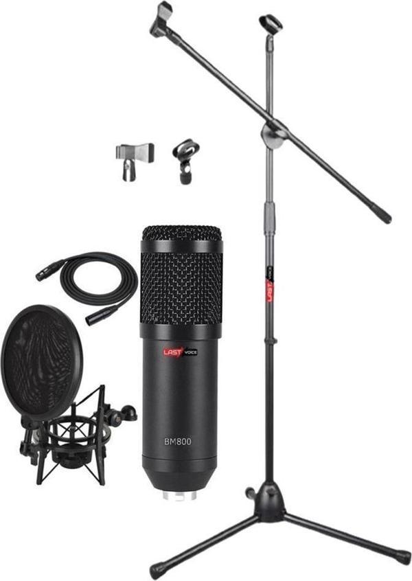 Lastvoice BM800 Mikrofon + Stand + Sh-101 Shock Mount Filtre Set - Image 1