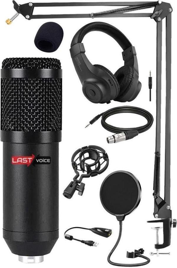 Lastvoice BM800K Mikrofon Seti (Stand Filtre 7.1 Ses Kartı Kulaklık) - Image 1