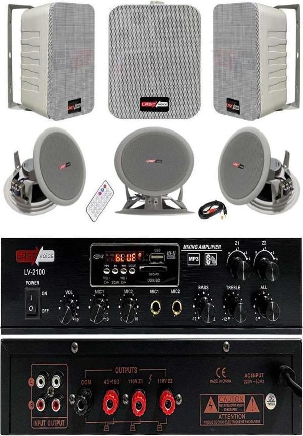 Lastvoice Double Paket-2 Amfili Duvar ve Tavan Hoparlör Seti - Image 1