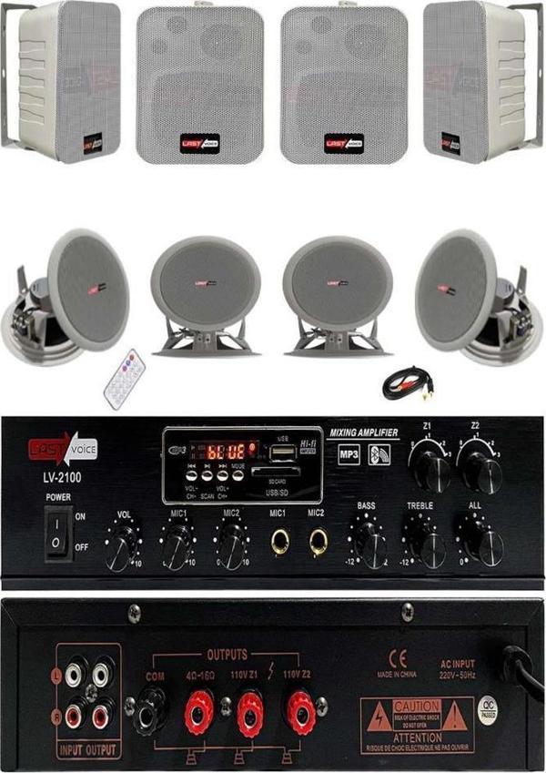 Lastvoice Double Paket-3 Amfili Duvar ve Tavan Hoparlör Seti - Image 1