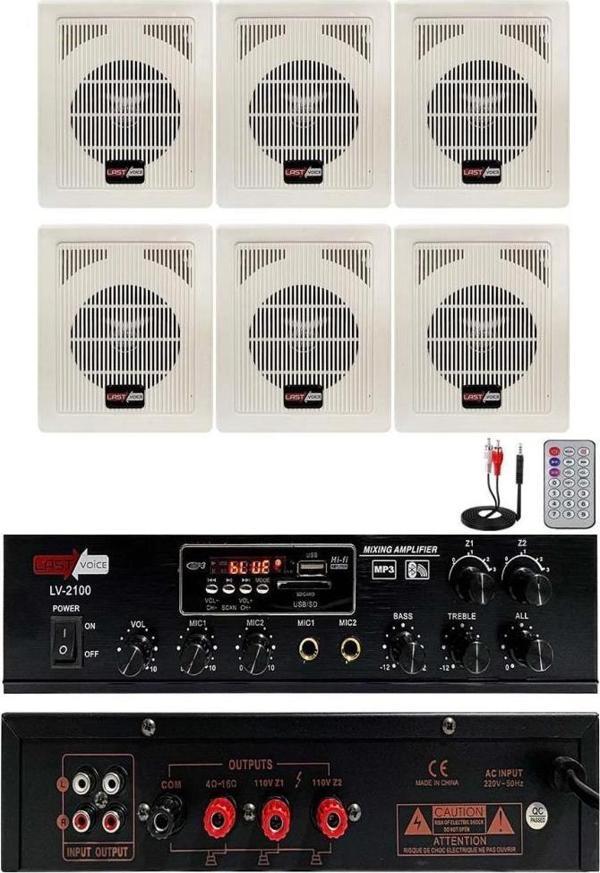 Lastvoice Eko Paket-3 Amfi ve Duvar Tipi Hoparlör Ses Sistemi Paketi - Image 1