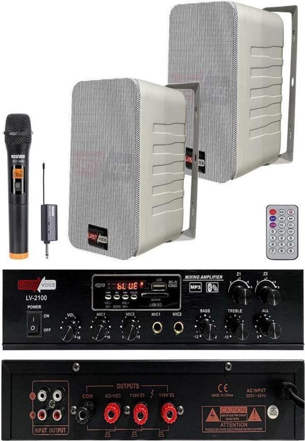 Lastvoice Large Plus Paket-1 Hoparlör ve Amfi Anons Ses Sistemi Seti - Image 1