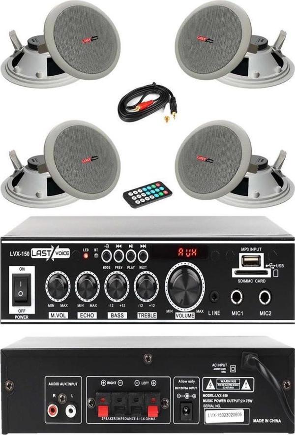 Lastvoice Ekonomi Ceiling Paket-4 Amfi ve Tavan Hoparlörü Seti - Image 1