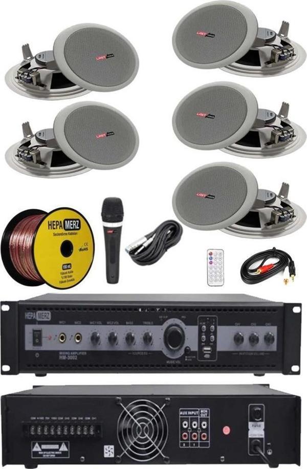 Lastvoice Maxx Paket-2 Tavan Hoparlörü ve 3 Bölgeli Amfi Ses Sistemi Paketi (Full Set) - Image 1