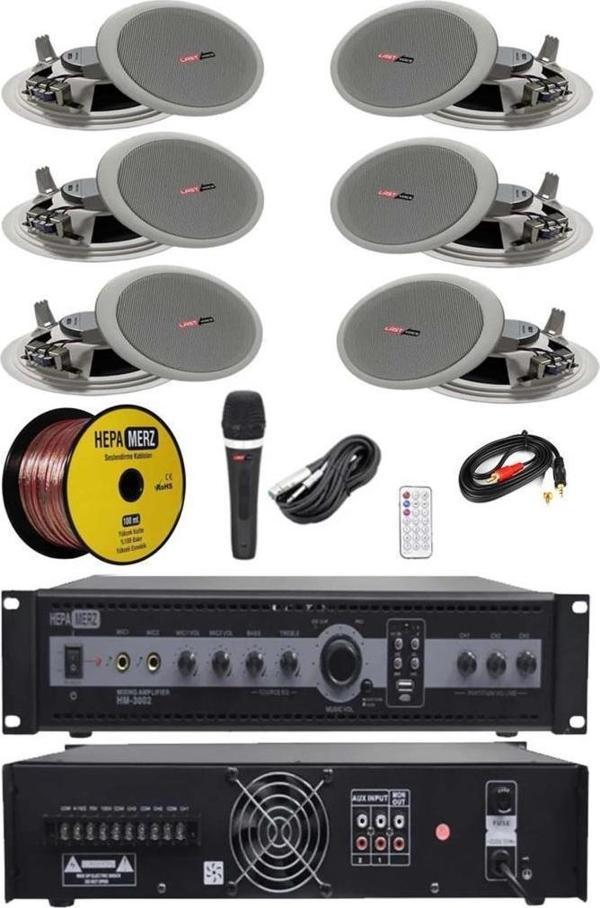 Lastvoice Maxx Paket-3 Tavan Hoparlörü ve 3 Bölgeli Amfi Ses Sistemi Paketi (Full Set) - Image 1