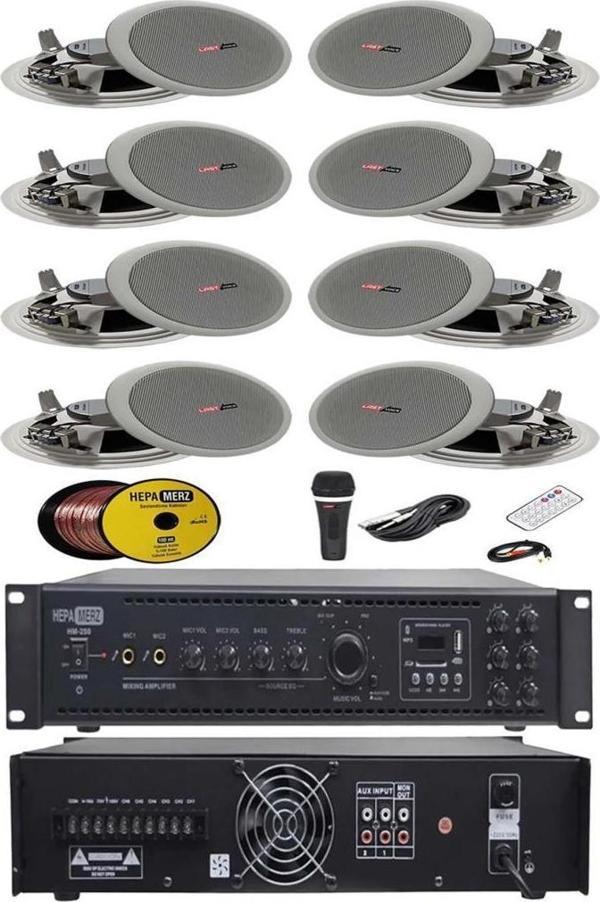 Lastvoice Maxx Paket-4 Tavan Hoparlörü ve 6 Bölgeli Amfi Ses Sistemi Paketi (Full Set) - Image 1