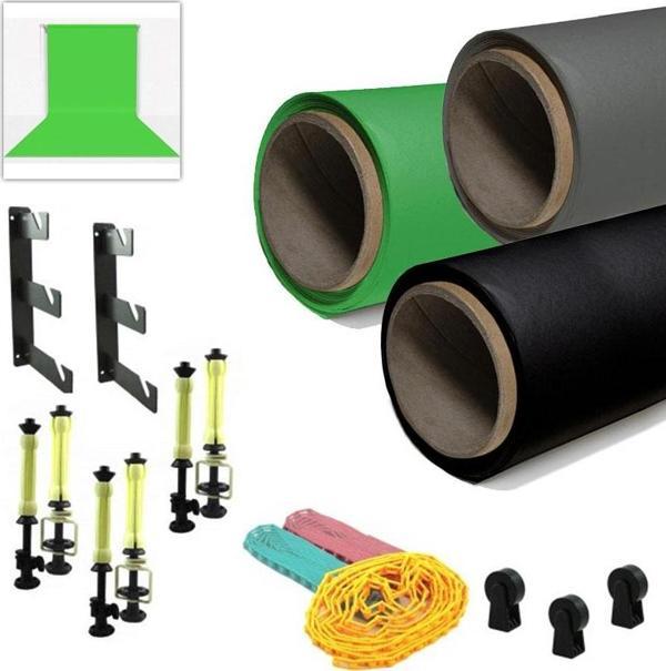 Gdx Sabit Kağıt Sonsuz 3'lü Fon Perde 2.70x11 Metre (GGB) - Image 1