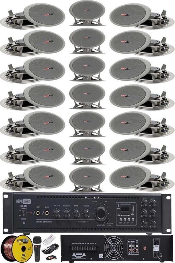 Lastvoice Maxx Paket-8 Tavan Hoparlörü ve 6 Bölgeli Amfi Ses Sistemi Paketi (Full Set) - Image 1