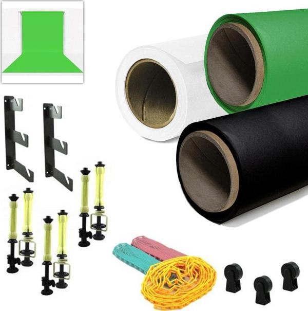 Gdx Sabit Kağıt Sonsuz 3'lü Fon Perde 2.70x11 Metre (WGB) - Image 1