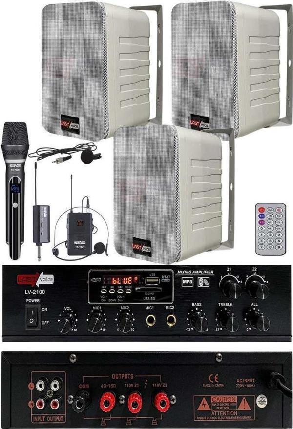 Lastvoice Hoparlör ve Amfi Mağaza Ses Sistemi Soft Plus Paket-2 - Image 1