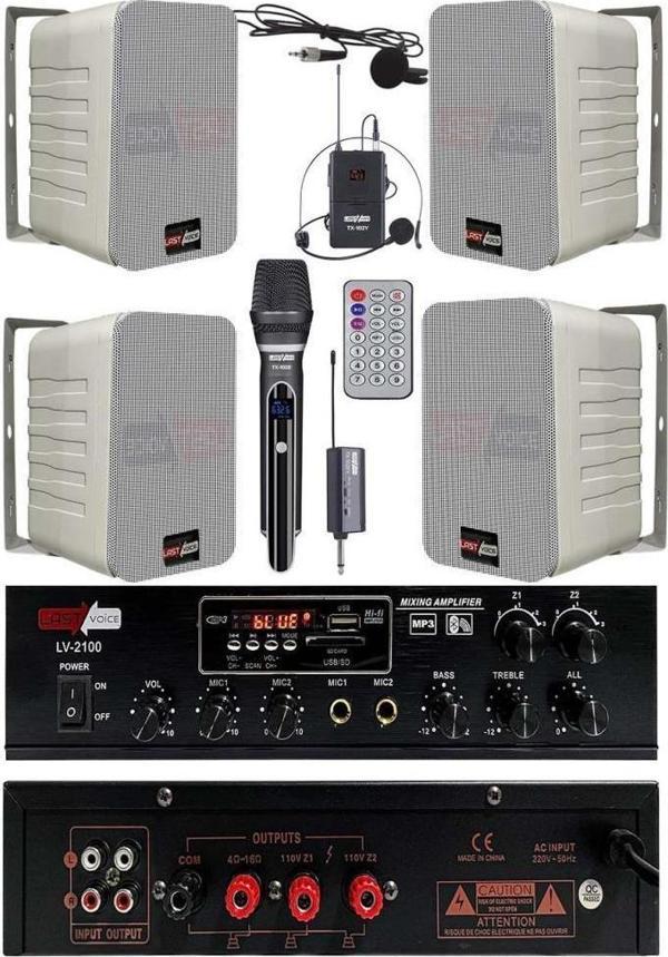 Lastvoice Hoparlör ve Amfi Mağaza Ses Sistemi Soft Plus Paket-3 - Image 1