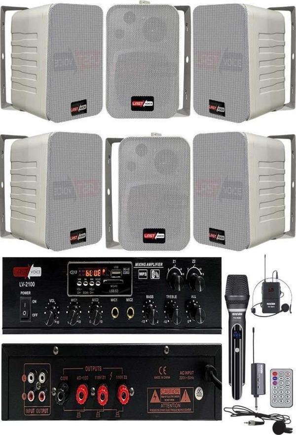 Lastvoice Hoparlör ve Amfi Mağaza Ses Sistemi Soft Plus Paket-4 - Image 1