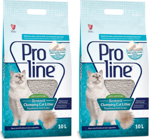 Proline Marsilya Sabunlu Topaklanan 10 lt 2'li Paket Kedi Kumu - Image 1