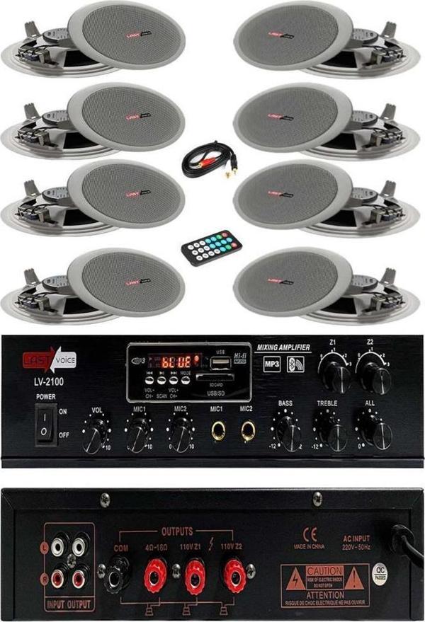 Lastvoice Middle Paket-3 Tavan Hoparlörü ve Amfi Ses Sistemi (AMFİ + 8 HOPARLÖR) - Image 1